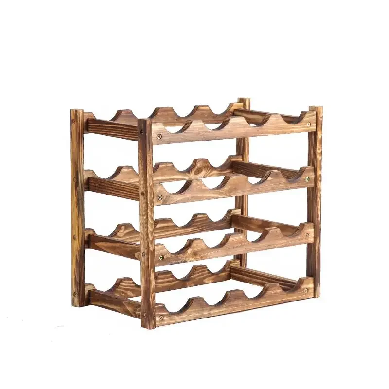Red Wine Cabinet Display Rack Wood Bottle Storage Rack Simple Designer Household Solid Wood Ornaments Home Decor #060A