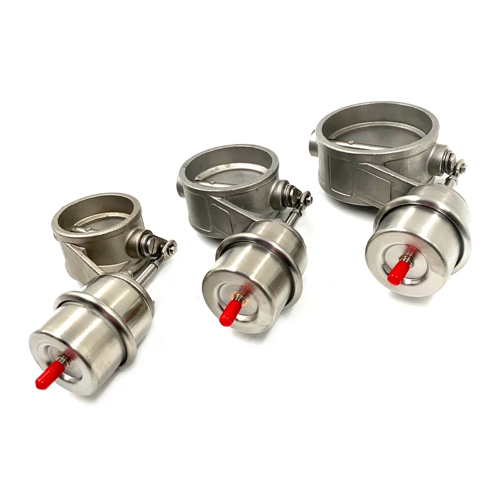 Car Stainless Steel Exhaust Control Valve Cutout Set Vacuum Actuator Closed Style Pipe Muffler Control Valve 51mm 63mm 76mm