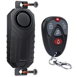 High - Decibel Anti - Theft Vibration Alarm with Screw Mount (Black)