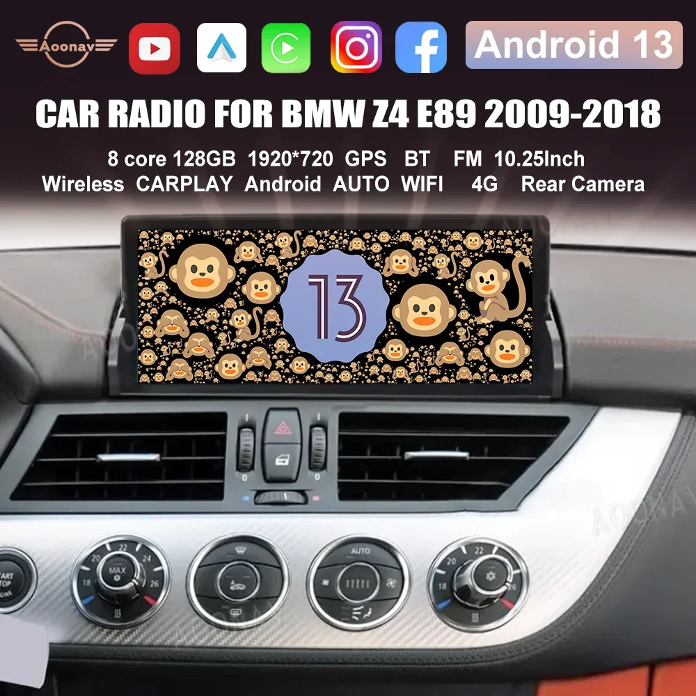 

Новая Автомобильная магнитола Android 13 для BMW Z4 E89 2009-2018, автомобильная стереосистема для замены Carplay, GPS-навигация, мультимедийный плеер, головное устройство