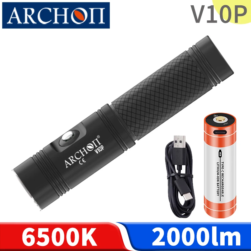 

Фонарик для дайвинга V10P, 5100 люмен, 5 В, 100 мАч