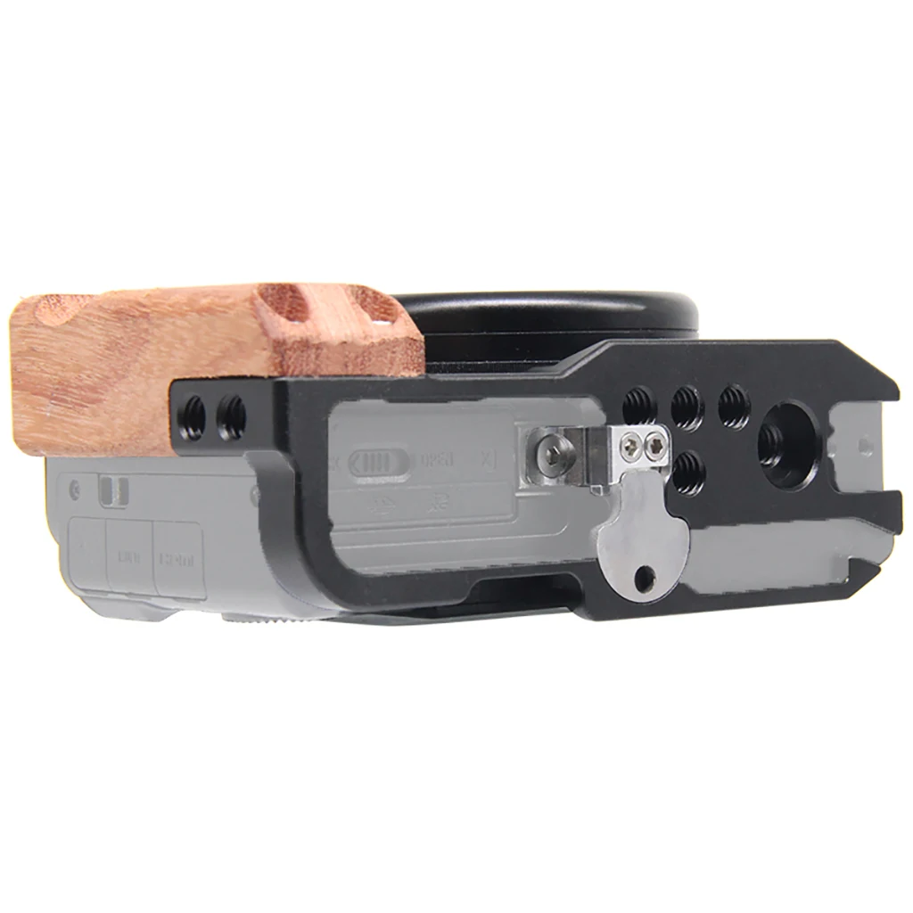 Camera Wooden Handle Grip for Sony ZV1 ZV1II ZV-1F L-Shape