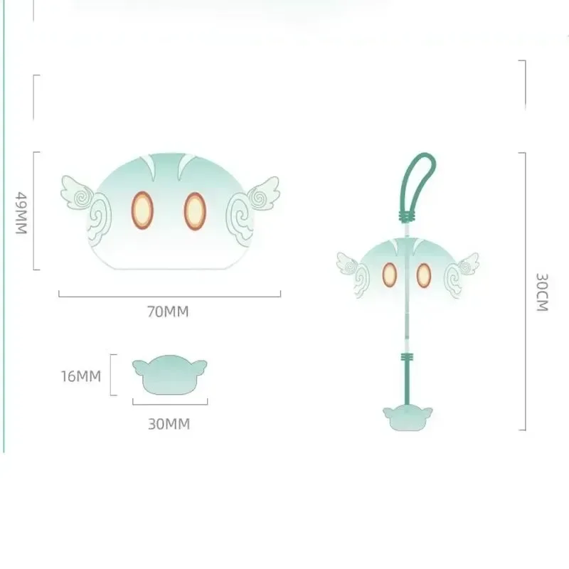 Genshin Impact Wind Chime Anime Slime Wind Bells Pendants Genshin Slime Borosilicate Glass Chimes Japanese House Decoration Gift 6