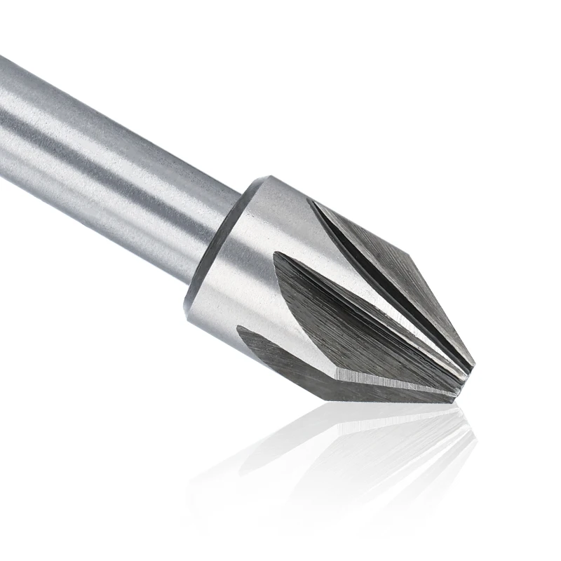 XCAN HSS Stahl-Anfasschneider 4/6/8/10/12/14/18 mm 60/90 Grad Senkerbohrer, Metall-Anfasbohrer, Lochschneider – Detail 7