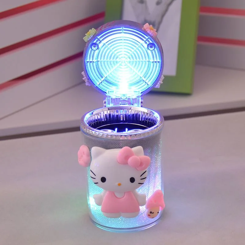 Kawaii Sanrio Hallo Kitty Auto Aschenbecher Glow Multifunktions