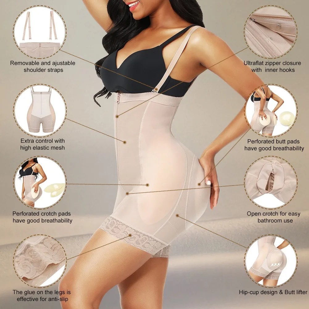 High Waist Flat Belly Belt Stretch Shapewear Slimming Abdomen Control Butt Lifter Underwear For Daily And Post-Surgical Use