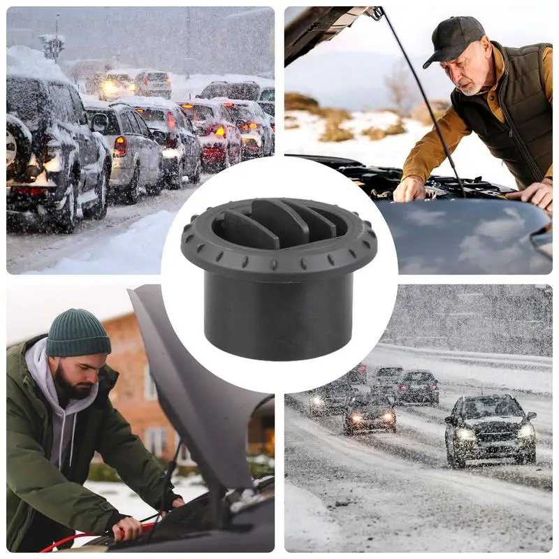 Car Heater Accessories AC Outlet Grille Cover Car Heater Air Outlet Air Vent Louver 60mm 75mm Round Vent Warm Deflector Outlet Rotatable Black Auto Parts For Car