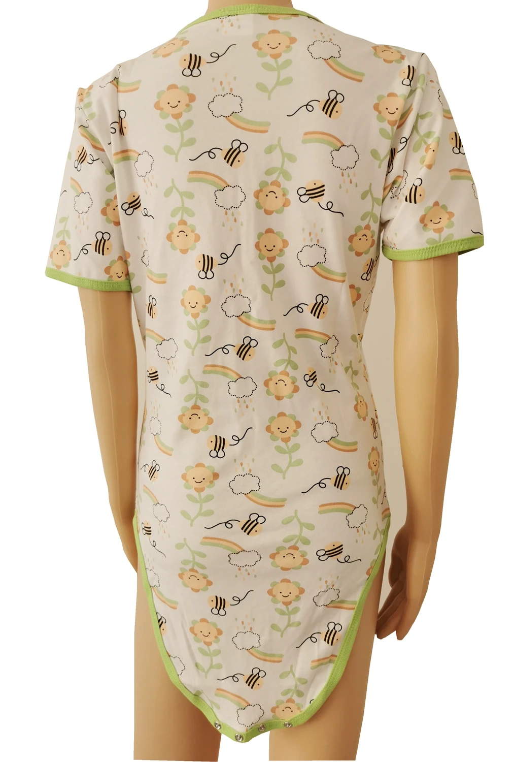 printed sun flowers bodysuit/adult onesie/adult baby romper/abdl clothes