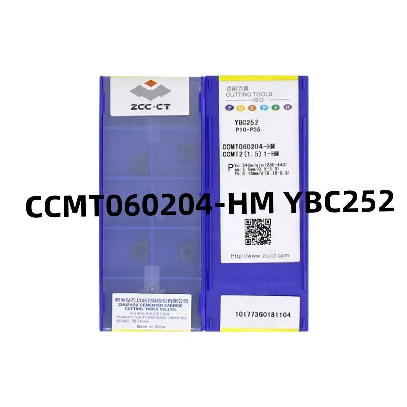 

ZCC.CT CCMT060204-HM YBC252 CCMT060208-HM YBC252 Поворотная лопасть карбидные режущие инструменты 10 шт.