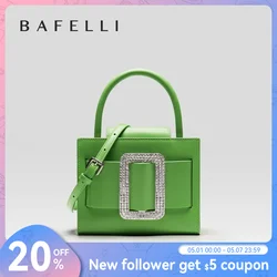 BAFELLI 2023 NEW FASHION PINK HANDBAG SHOULDER BOXY MINI ORIGINAL BAG CASUAL WOMEN'S PURSE LUXURY BRAND DESIGNER LEATHER
