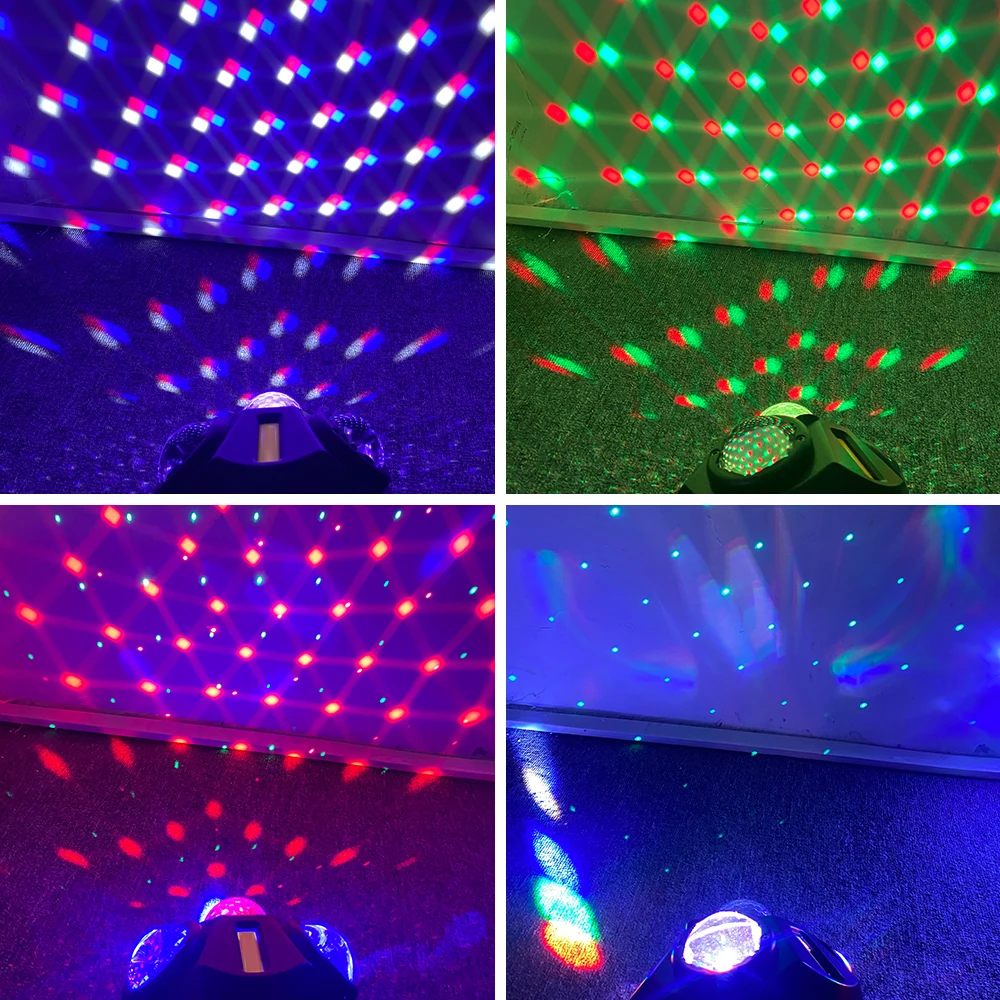 50W Disco Ball Lights LED Red Green Laser Remote Control DMX512 Stage Lights Strobe Wedding Christmas Day Ambient Lights