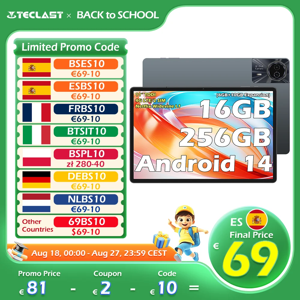 【新品未開封】 ODEA S11 16GB+256GB 11インチ タブレット ODEA S11 － 11インチディスプレイ搭載でNetflixでもHD画質視聴