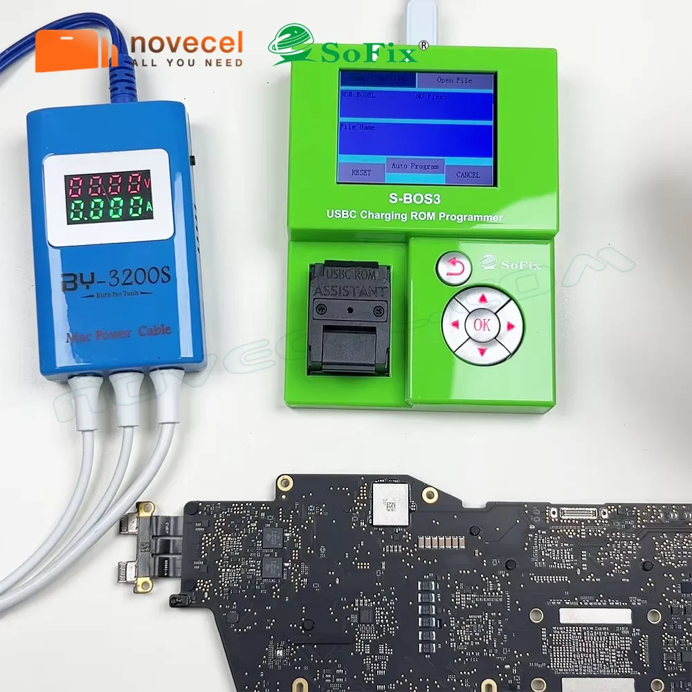 소픽스 S-BOS3 USBC 충전 ROM 프로그래머 맥북 아이패드 아이폰 2016-2013 CD3215 CD3217 ROM 데이터 쓰기 수리 도구 BY-3200S