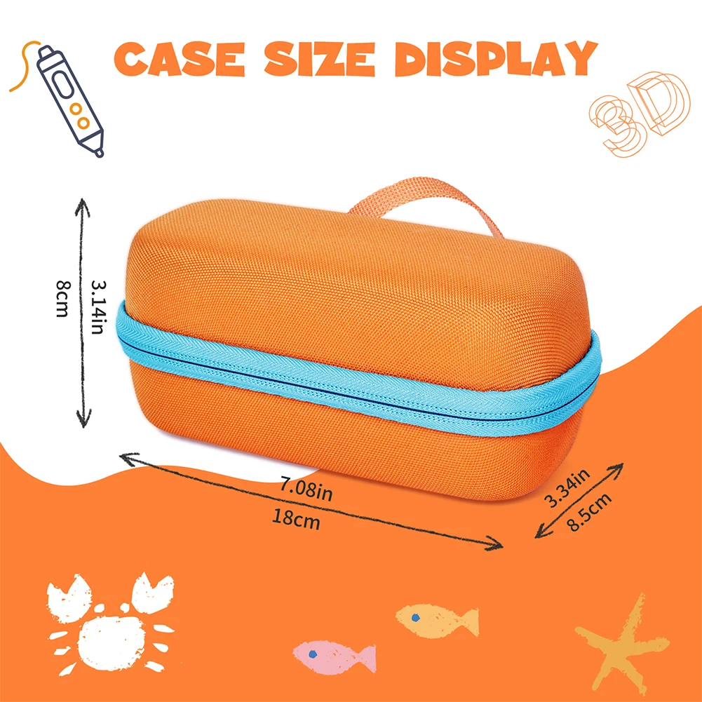 3Doodler Start+ Essentials (2024) 3D 펜 세트용 하드 케이스, 충격 방지 휴대용 보관 가방