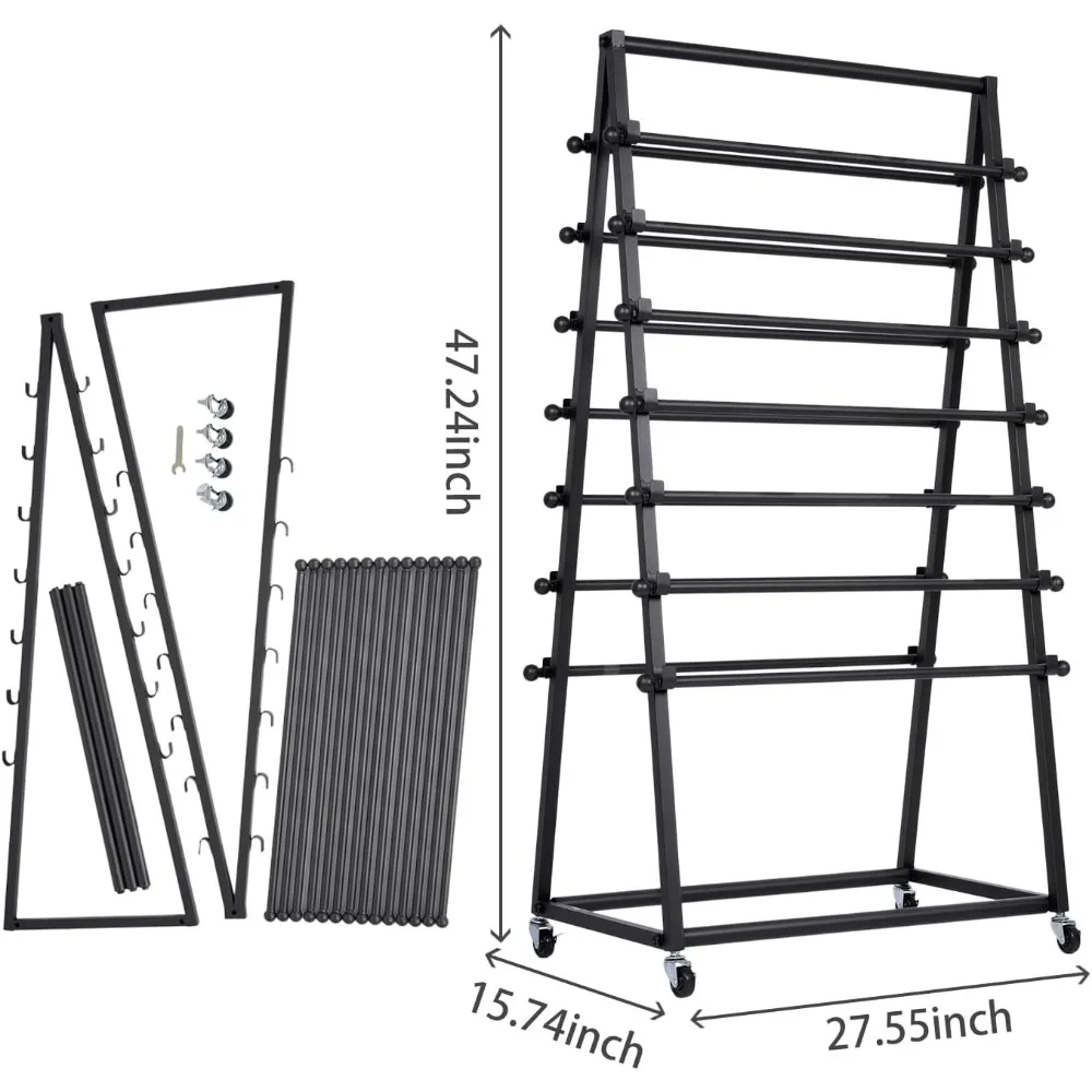 Ribbon Organizer,15 Tier Metal Vinyl Rolls Holder, Flower Store,Tie Scarf Rack Belt Towel Holder 3