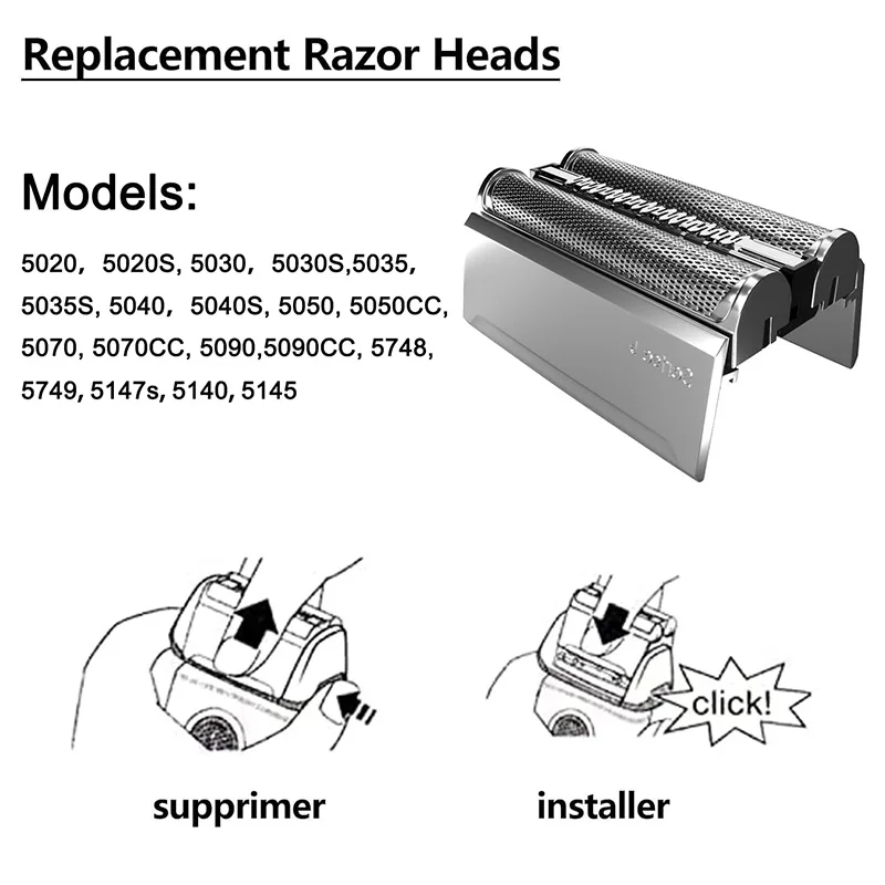 Enhanced Razor Blade Replacement Head for Braun Series 5 Shaver