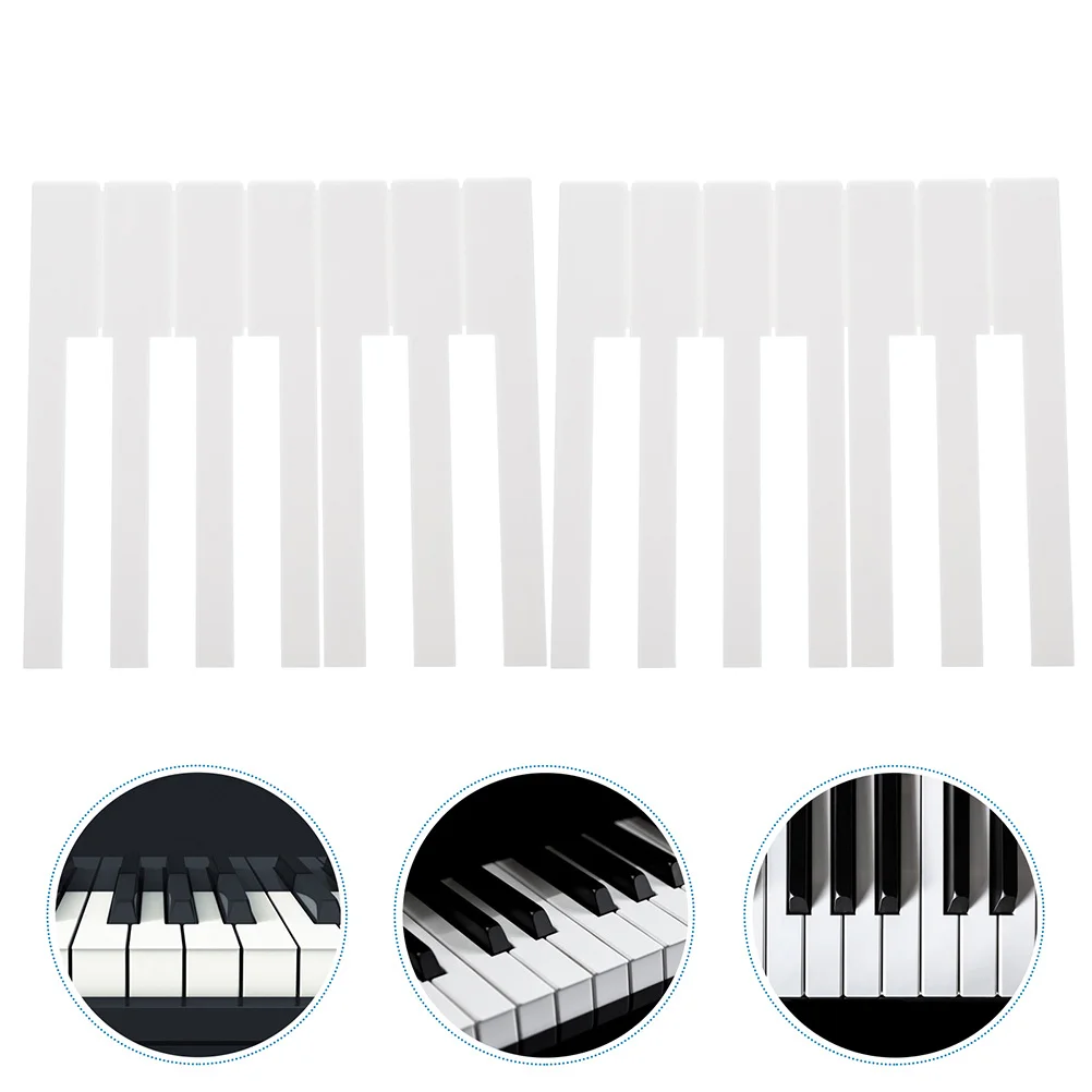 

52 Pcs Bright Light Piano White Key Skin Toos Keyboard Accessories Acrylic Instrument Supplies