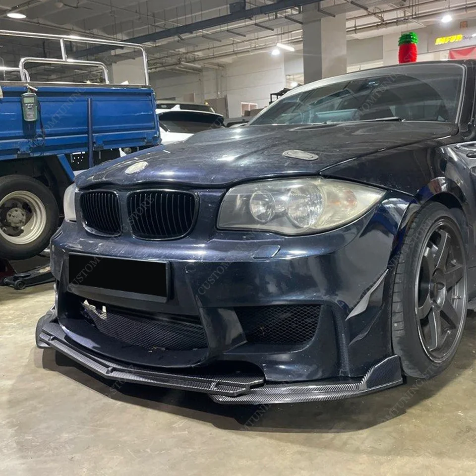3er-Set Frontbumper-Lip-Spoiler für 1er E81 E82 E87 E88 LCI Standard Edition 2008-2011 (glänzendes Schwarz