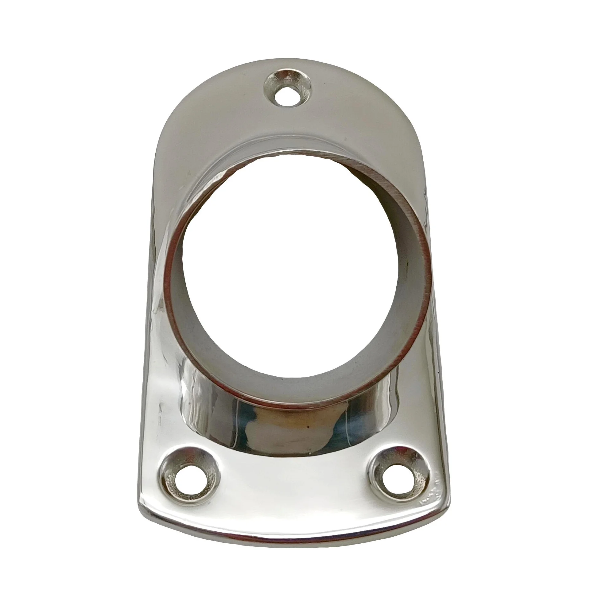 Stainless Steel 316 Wall Stop Handrail Base Flange 45 degree Flange Mirror Polished