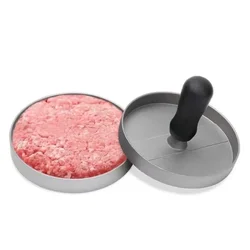 Gourmet Non-Stick Aluminum Burger Press with Wax Paper (1pcs-Black)
