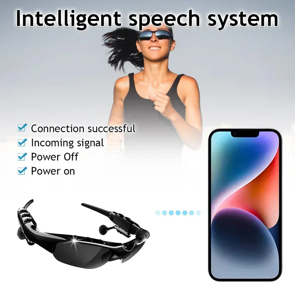 5.0 Stereo Bluetooth Headphones Polarized Sunglasses Outdoor Sports Cycling Audio Glasses Surround Sound Headphones Music & Call 4