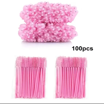 100pcs For Eyelash Extension Makeup Disposable Eyelash Brushes Micro Lash Mascara Wands Combs Wholesale Cosmetic Tools 1