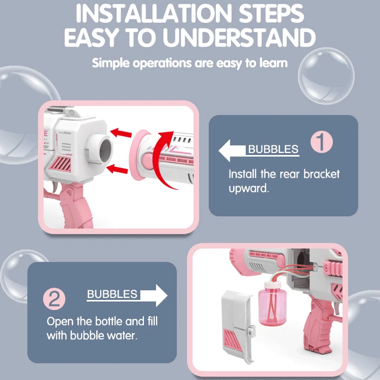 Bubble Gun Toy With Backpack Soap Bubble Machine N-Hole Electric Space Launcher Pomperos Blower Blubbles Children's Day Gifts_voghion.com