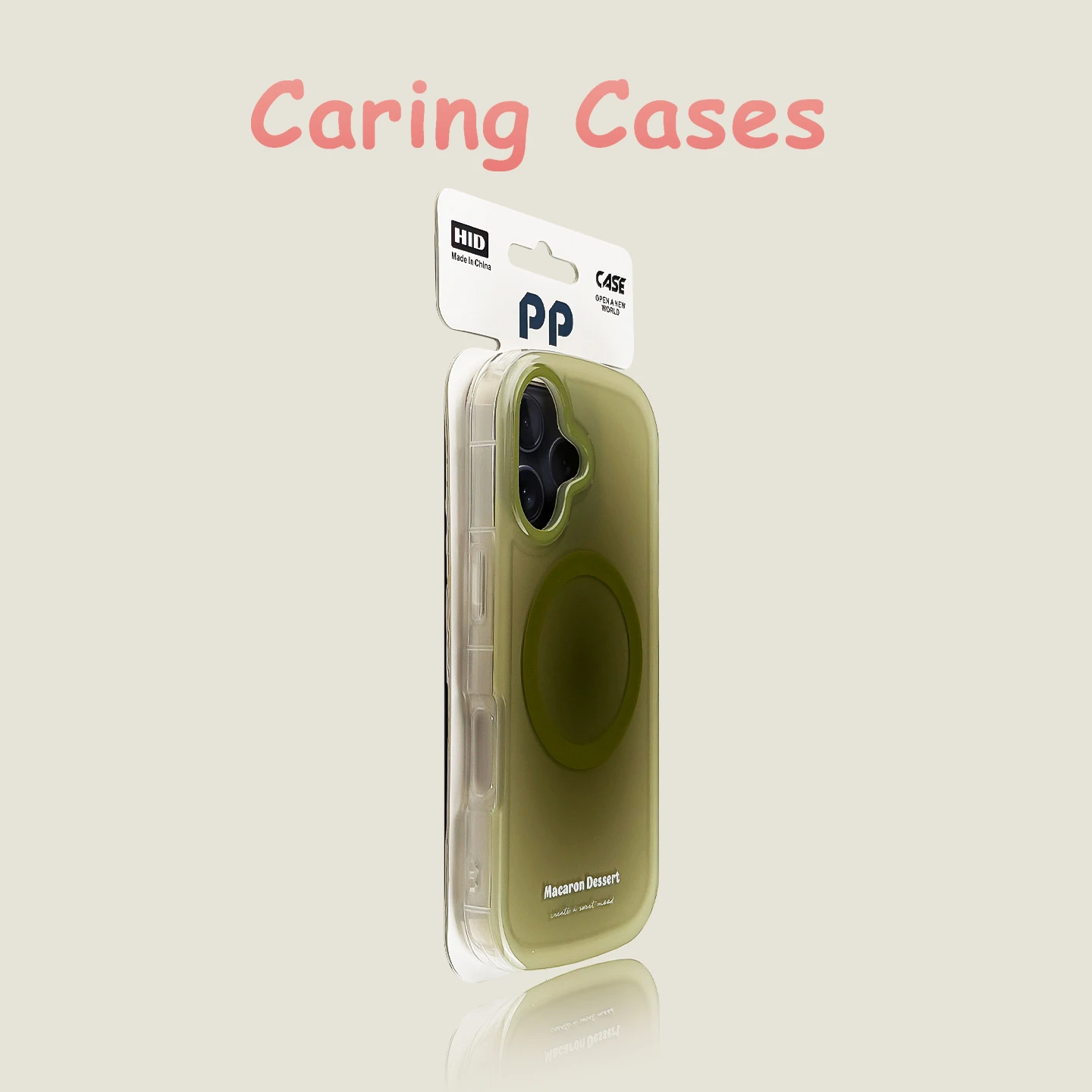 Matcha Green Gradient Clear Shockproof Premium Magnetic Case