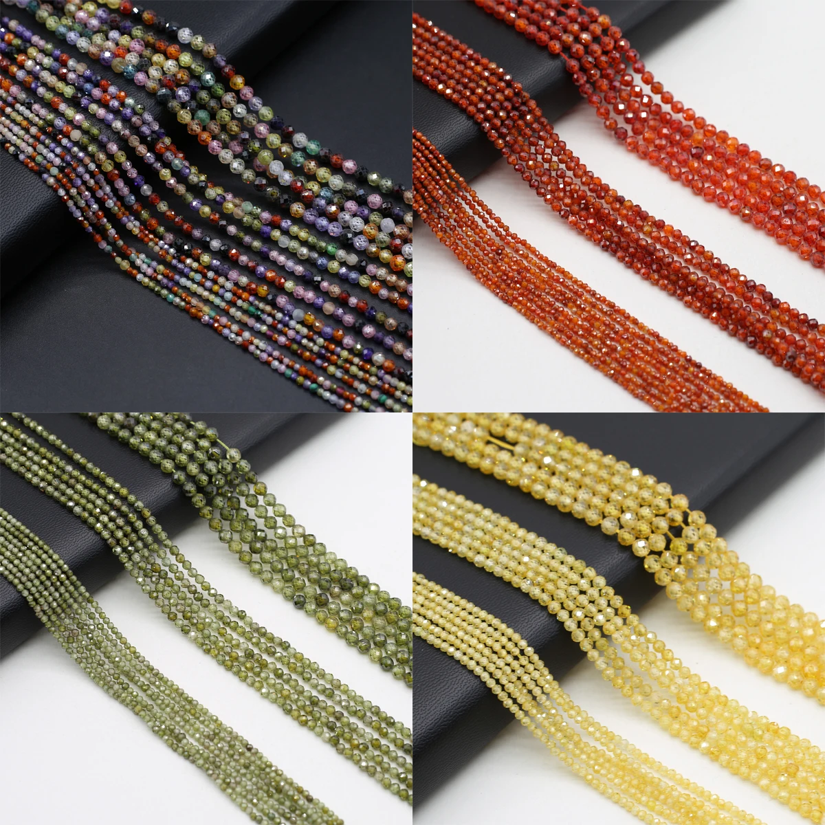 Zircon Necklace Bracelet Accessories Zircon Beads Natural Faceted