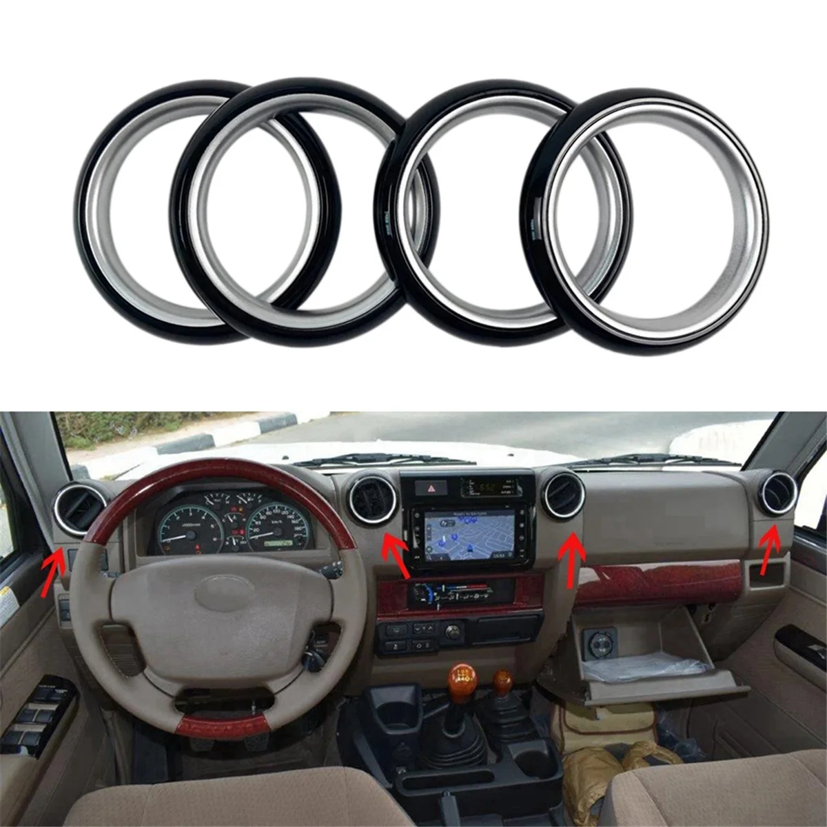 Car Interior Air Vent Cover Styling for Toyota Land Cruiser 70 76 Series LC70 LC76 LC79 Accessories
