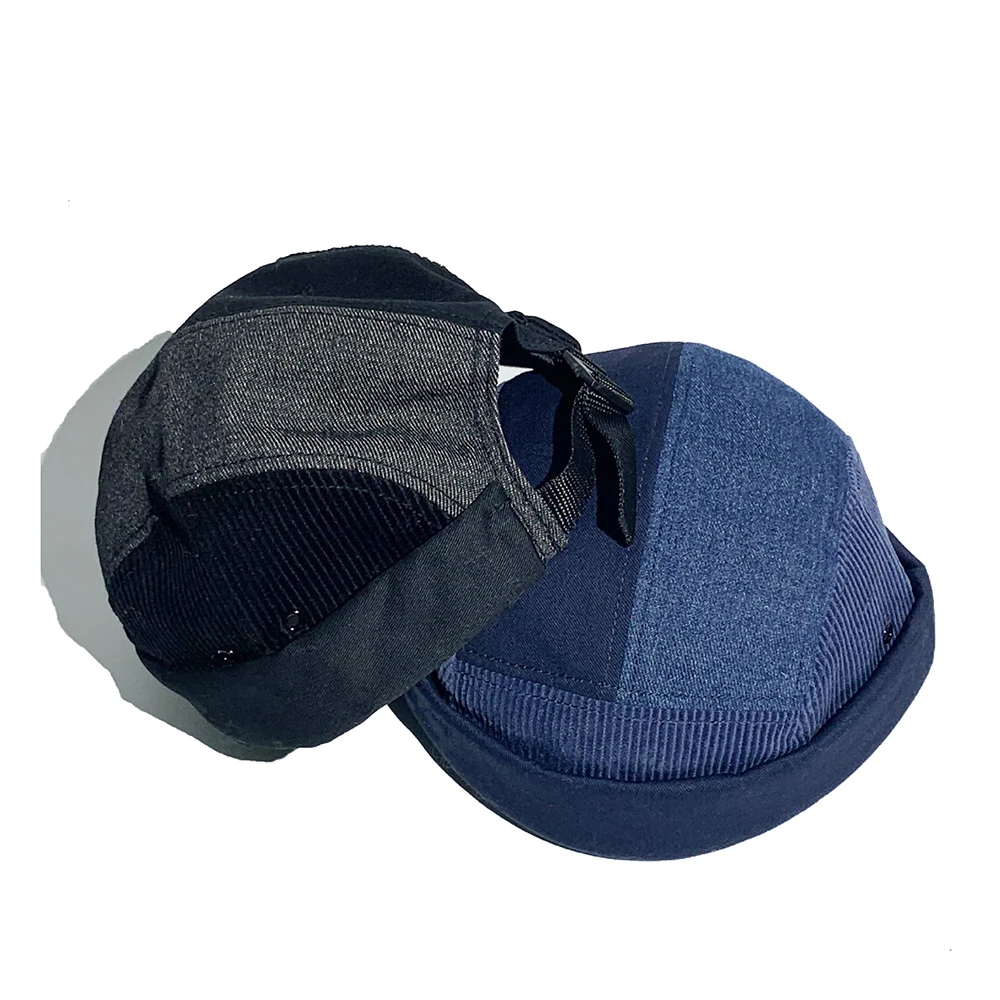 Splicing Brimless Balaclava Docker Miki Hat Men Women Melon Snapback Bomber Caps Cagoule Homme Skullcap