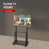 Универсальная напольная вращающаяся подставка для телевизора 32-70 дюймов, регулируемая высота, автомобильный телевизор, простой современный бытовой кронштейн — изображение 5