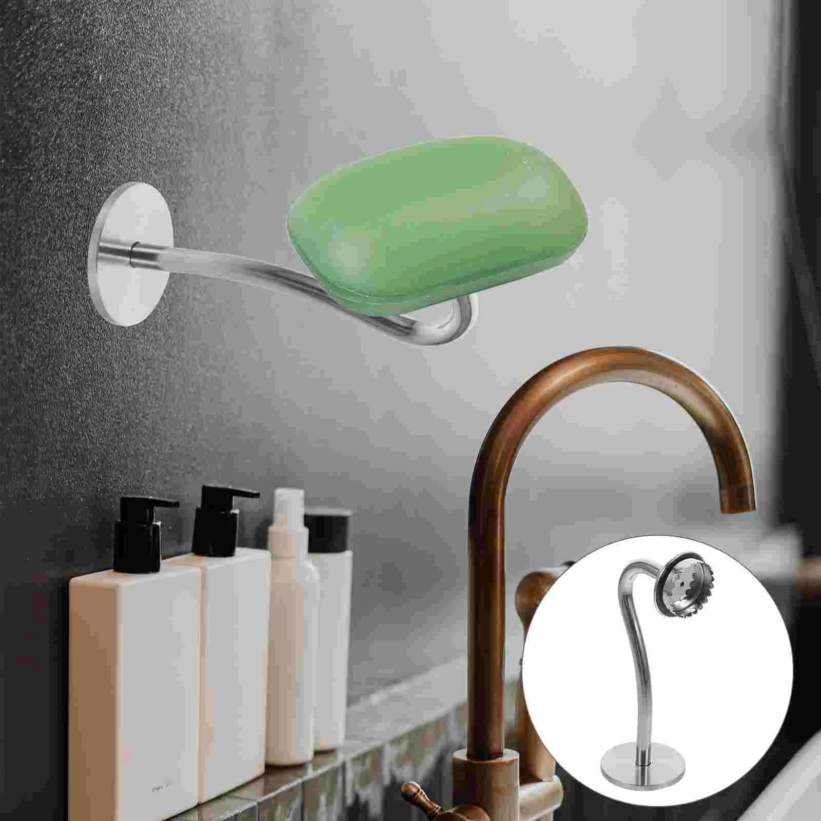 

Magnetic Soap Holder Stainless Steel Wall Mounted Soap Container Dispenser Wall Attachment Soap Dish Rack for Bathroom Kitchen