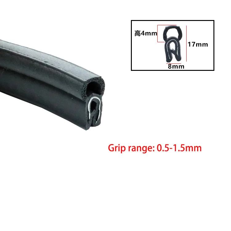 Durable U-Type Rubber Edge Guard - Anti-Collision & Waterproof Sealing Strip