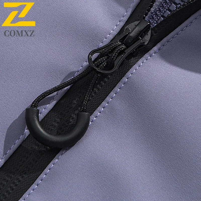 COMXZ Thickened Hooded Mens Jacket 2025 Outdoor Skiing Windproof Warm Parka Casual Travel Cold Resistant Winter New Clothing