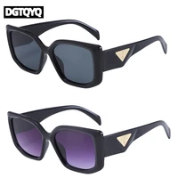 Nouvelles Lunettes de Soleil de Luxe Premium 2026 – Marque Designer Noire – Modèle Triangle avec Étiquette Dorée – Lunettes Carrées pour Hommes et Femmes 5