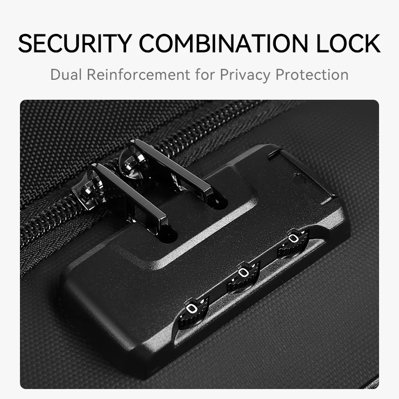 ReeYee N6 6L Sling Chest Bag, Combination Lock Security Crossbody Pack, Unique Design with Smart Organization Compartments 3