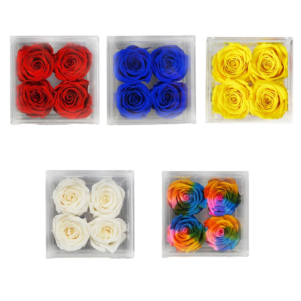 

Affordable Price - Decorative Flowers For Wedding And Home Decor Realistic Appearance Acrylic Bouquet Crafts Gift red