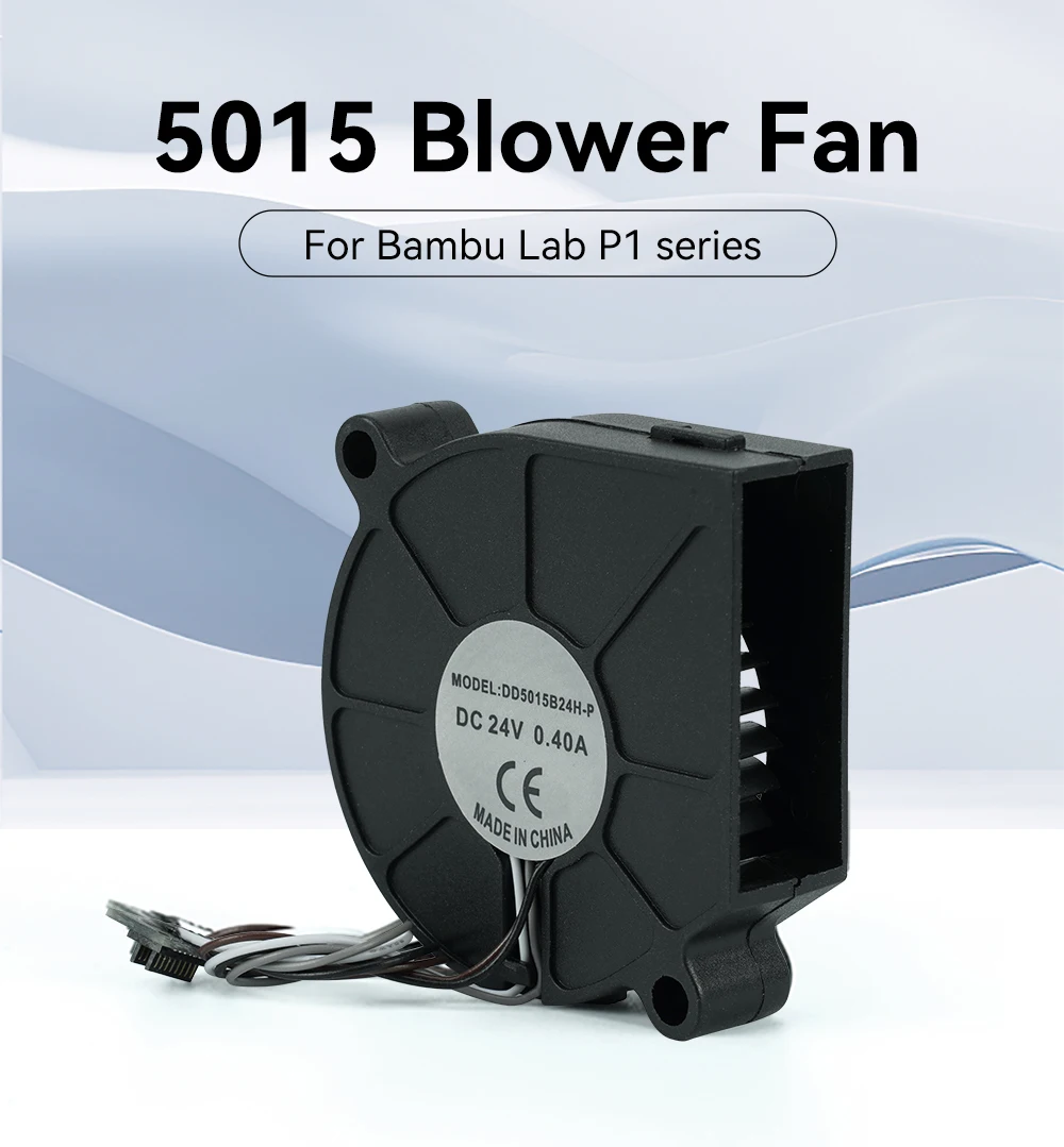 5015 Lüfter für Bambu Lab X1 X1C P1P P1S Frontschalenkomponente Kühltrommelventilator Doppelkugellager Schneller leiser Gebläseventilator – Detail 2