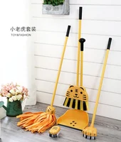Children's Cleaning Toy Simulation Mini Sweeping Broom Set Baby Kindergarten Mop Dustpan Kids Play House Housework Suit 1