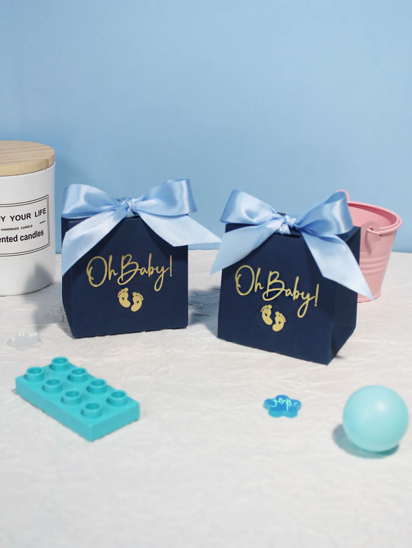 10/20/50 Stück exquisite und hübsche Oh Baby Süßigkeitenboxen – perfekt für Babypartys, Geburtstage und Feiern – Detail 4
