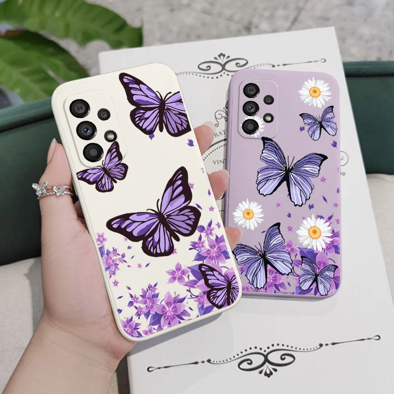 Elegant Purple Butterflies Phone Case Cover