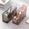 1Pc Bathroom Clear Plastic 3 Grids Storage Box For Makeup Brush Organizer Storage Lipstick Display Stand Storage Holder 2