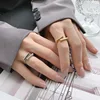 925 Sterling Silver Irregular Geometry Adjustable Rings For Women Engagement Wedding Luxury Jewelry Girl Accessories Jewellery 3