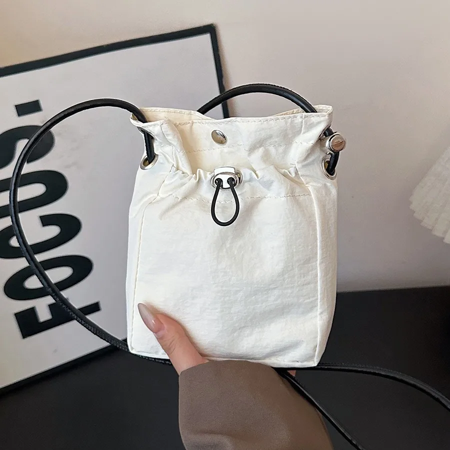 Borsa a Tracolla per Telefono, Piccola Borsa in Nylon per Cellulare, Borsa a Tracolla per Smartphone con Cerniera - immagine 2