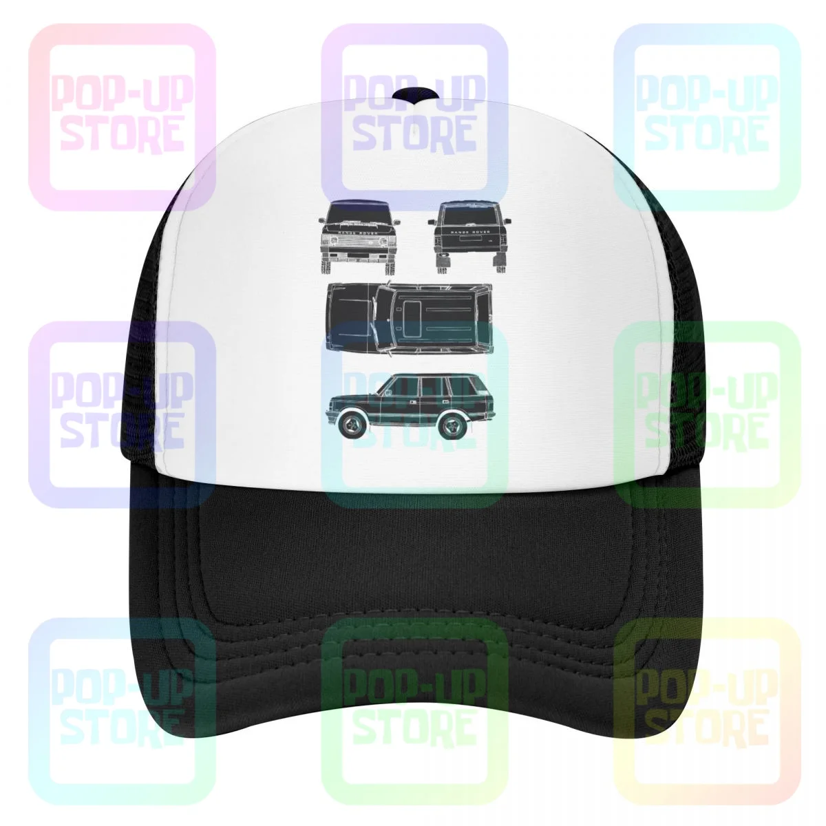 Autotee Range Rover Fan Graphic Art Design Berretto Da Baseball Cappelli Da Camionista Protezione Solare Traspirante Classic Streetwear Sports