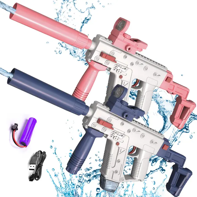 2025 Electric Automatic Burst Submachine KRISS Vector Water Gun Firing Fight Summer Outdoor Beach Shooting Game Toys Adult Gift 2