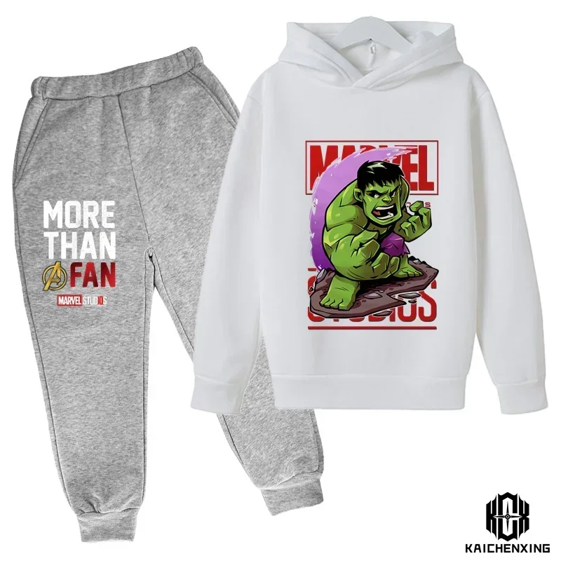 thumbnail image 1 of Sudadera con capucha de Hulk para niños, chándal para niño y niña, conjunto de ropa de sudadera para primavera, otoño e invierno, pantalones con capucha de superhéroes de Marvel, traje para niños, 1 of 5