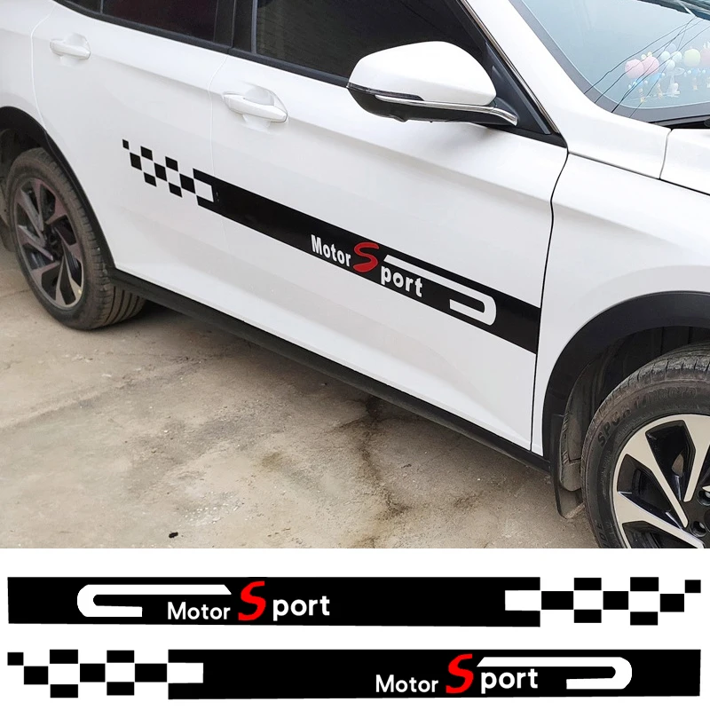 

2PCS Auto Universal Sticker DIY Automotive Decal Creative Scratch Sticker Decorative Body Drawn Waist Line Sticker