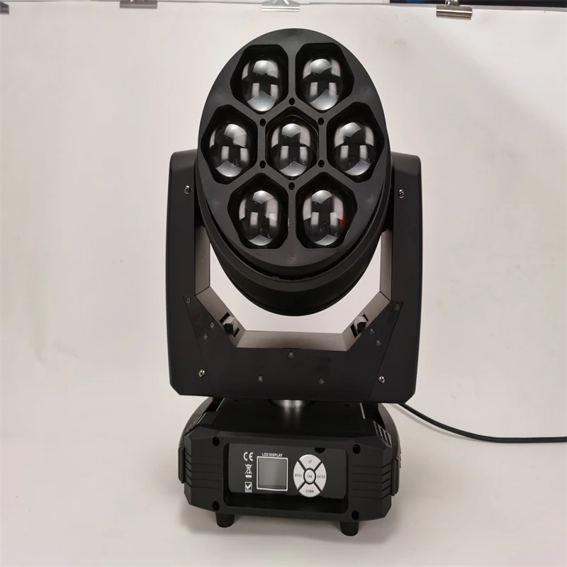 

2pcs Top LED Wash 7*40W rgbw 4in1 dmx mini Zoom Beam Led Moving Head bee eye Light for Dj Live Party Shows stage